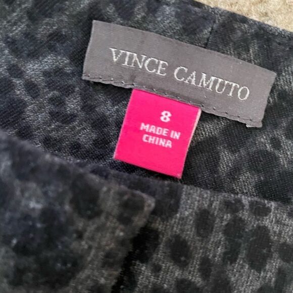 Vince Camuto Women's Pants 8X30 Leopard Ponte Ankle Stretch Size 8 - Picture 10 of 12